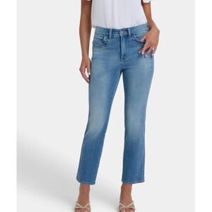 NYDJ Marilyn Straight Leg Ankle Crop Jeans Size 6 Cool Embrace Coolmax